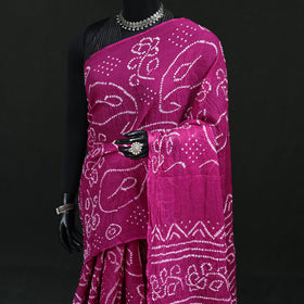 Kutch Bandhani Tie-Dye Cotton Saree 73