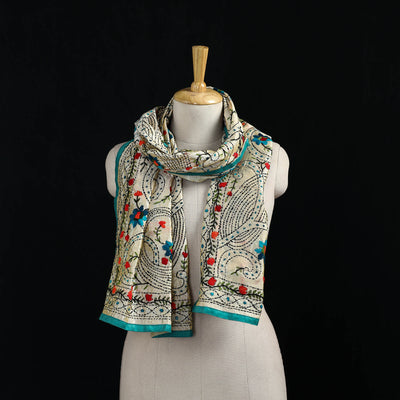 Ranihati Chanderi Silk Hand Embroidered Stole 55