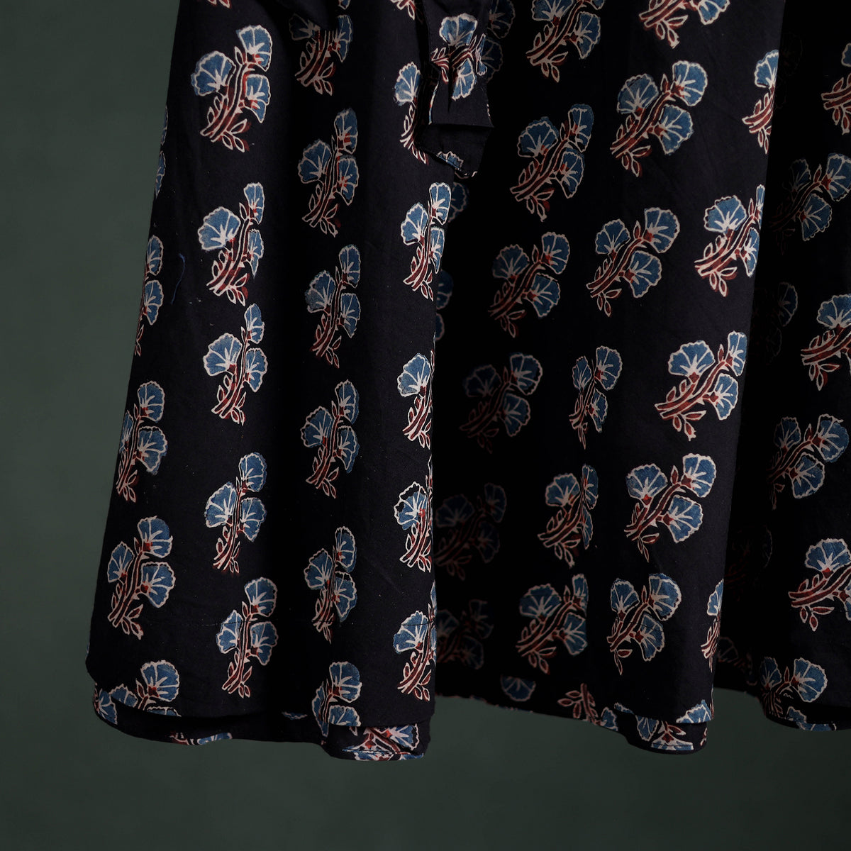 Ajrakh Hand Block Print Cotton Wrap Around Skirt 28
