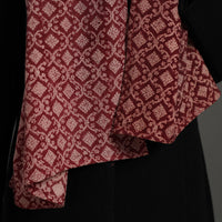 Maroon - Handcrafted Patchwork Woollen Stole 13