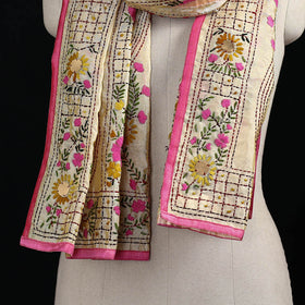 Ranihati Chanderi Silk Hand Embroidered Stole 56