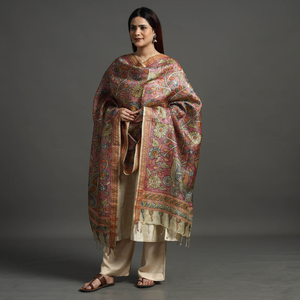 kalamkari silk dupatta