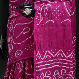 Kutch Bandhani Tie-Dye Cotton Saree 73