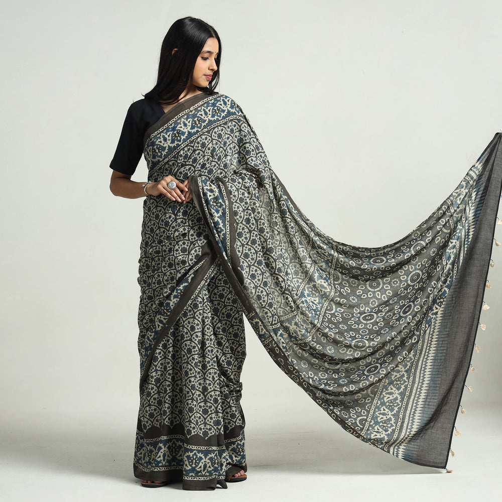 ajrakh saree