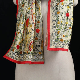 Ranihati Chanderi Silk Hand Embroidered Stole 57