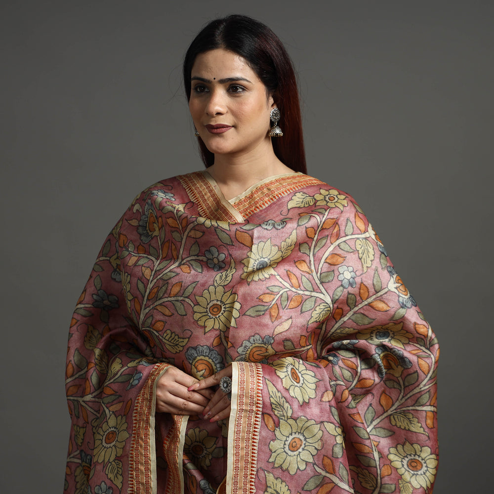 kalamkari silk dupatta