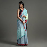 Blue - Begampuri Handloom Cotton Saree