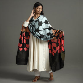 Multicolor - shibori clamp dyed modal silk dupatta