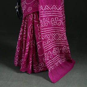 Kutch Bandhani Tie-Dye Cotton Saree 73