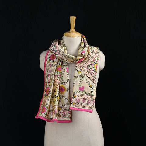 Ranihati Chanderi Silk Hand Embroidered Stole 58