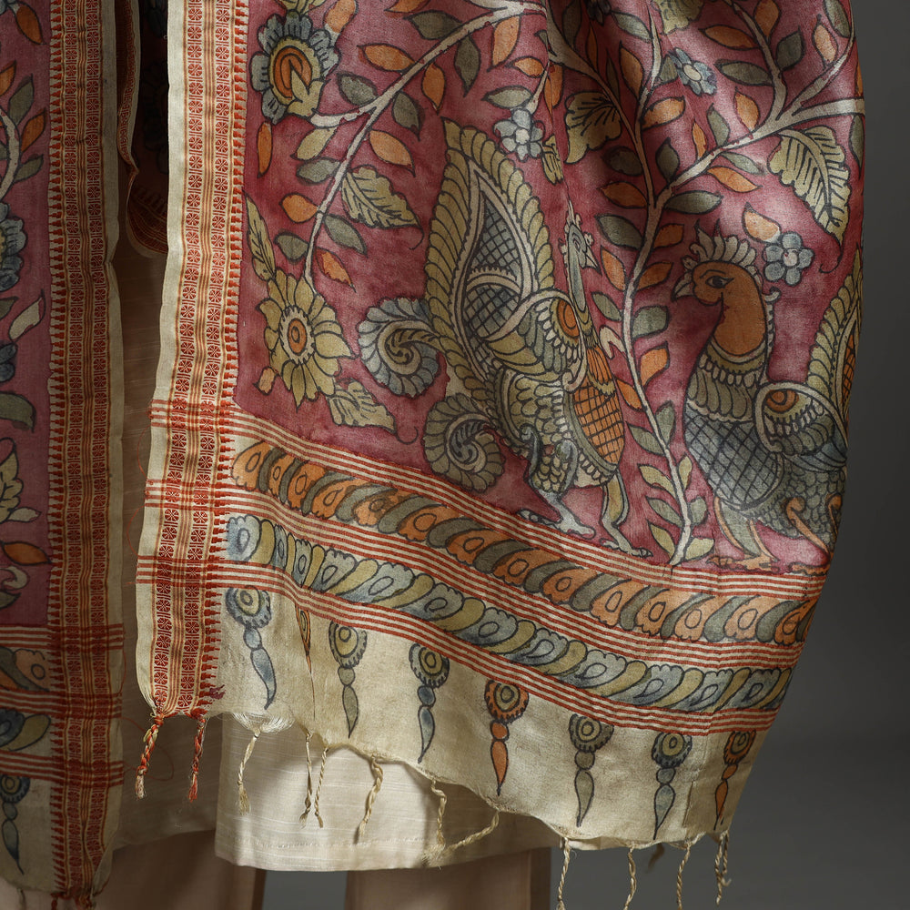 kalamkari silk dupatta