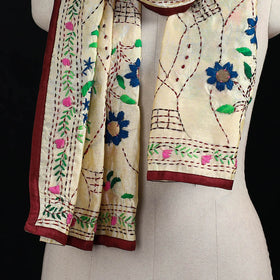 Ranihati Chanderi Silk Hand Embroidered Stole 60