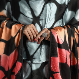 Multicolor - shibori clamp dyed modal silk dupatta