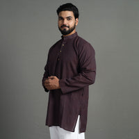 Plain Handloom Cotton Men Short Kurta