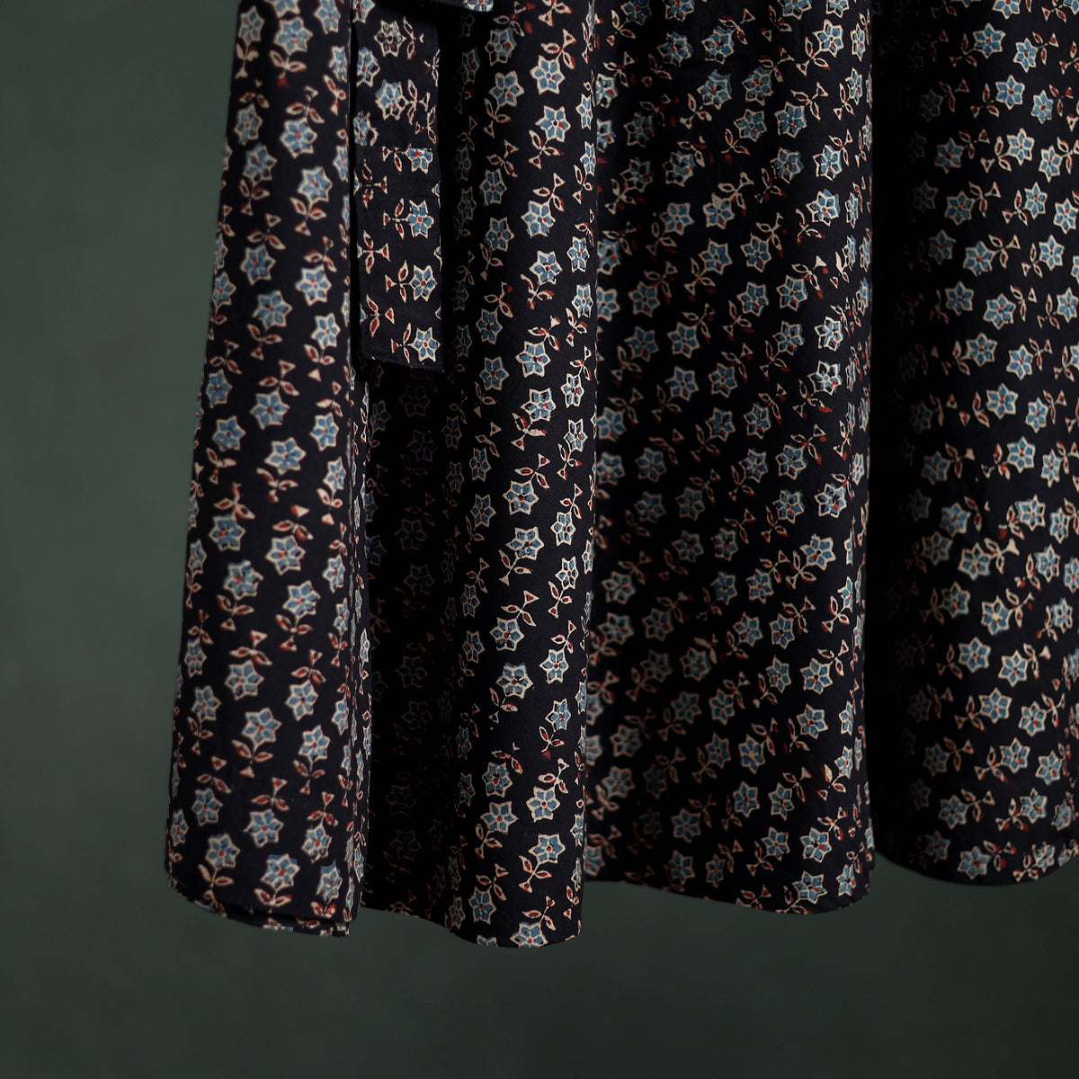 Ajrakh Hand Block Print Cotton Wrap Around Skirt 29