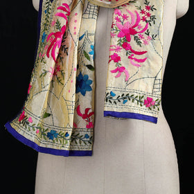 Ranihati Chanderi Silk Hand Embroidered Stole 61