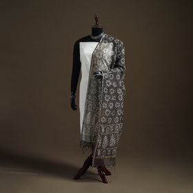 Pipad Hand Block Print Natural Dyed Kota Doria Cotton Dupatta 06