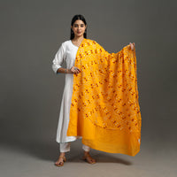 Orange - Kutch Tie & Dye Cotton Bandhani Dupatta 02