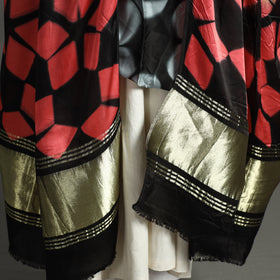 Multicolor - shibori clamp dyed modal silk dupatta