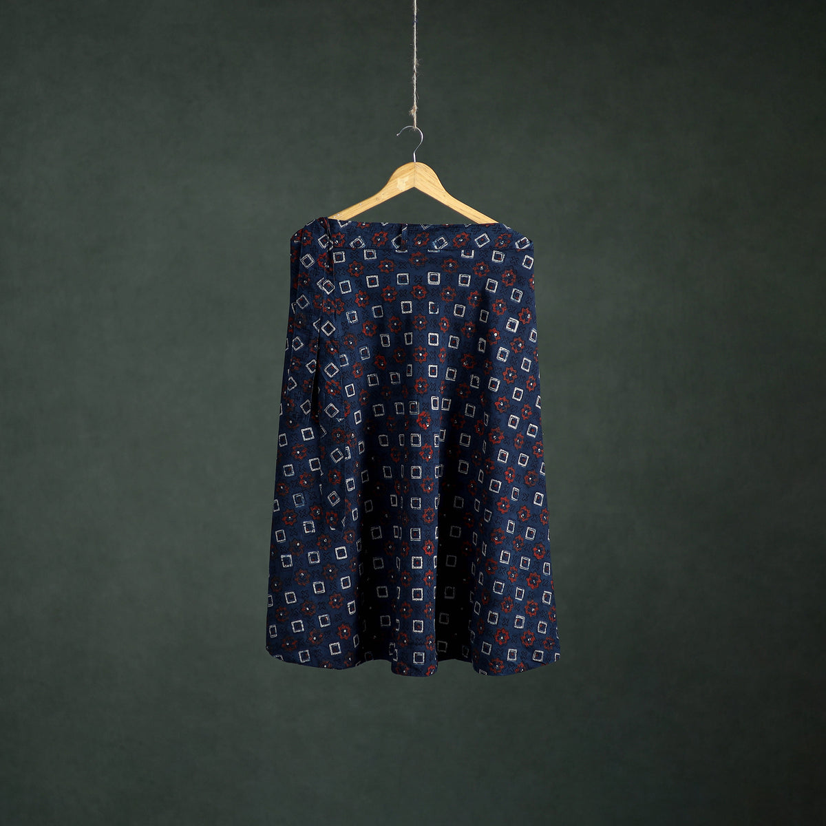 Ajrakh Hand Block Print Cotton Wrap Around Skirt 30
