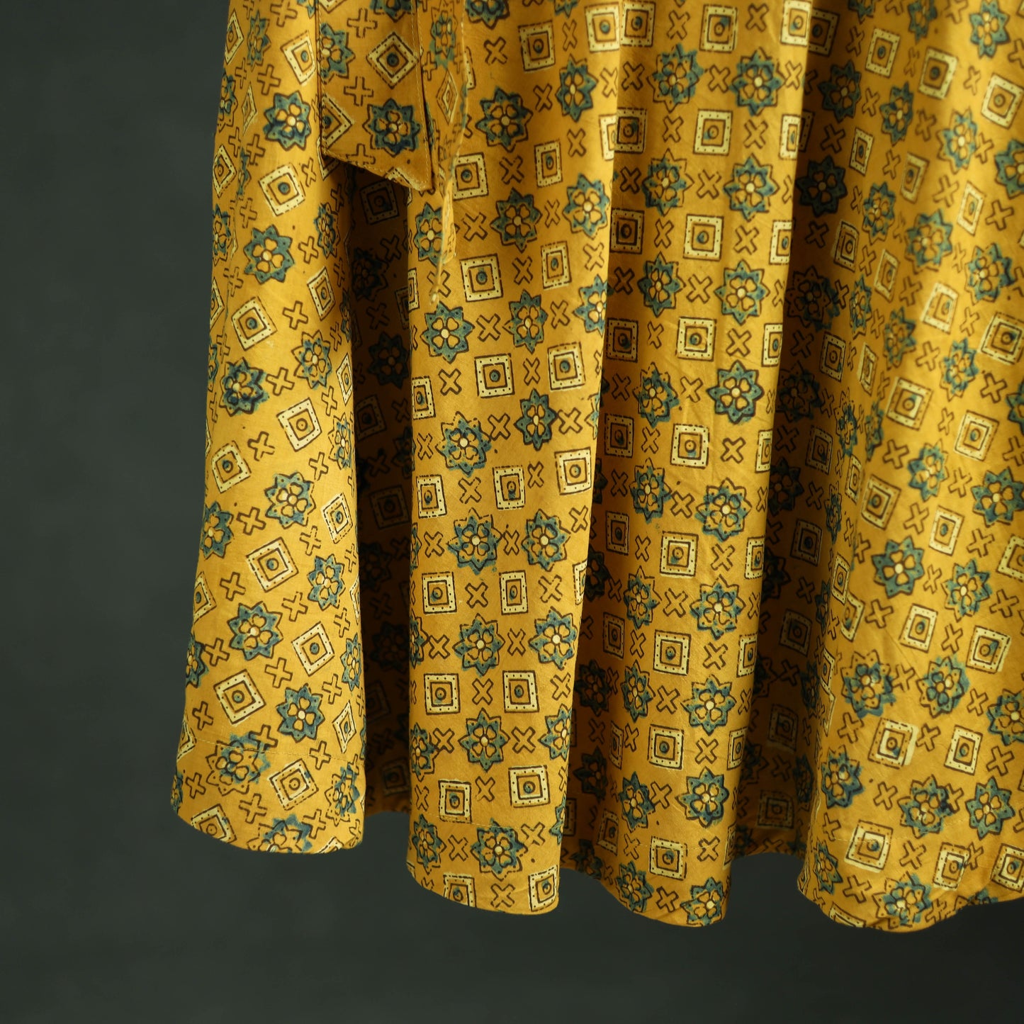 Ajrakh Hand Block Print Cotton Wrap Around Skirt 46