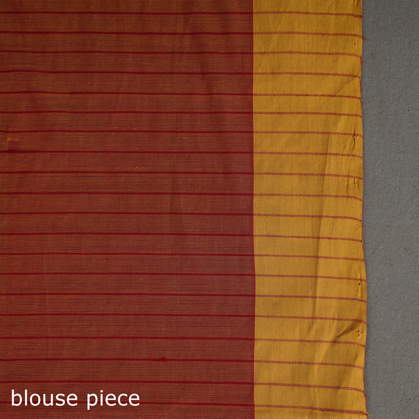 Red - Jamdani Buti Zari Stripe Cotton Handloom Saree 78