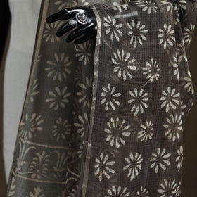 Pipad Hand Block Print Natural Dyed Kota Doria Cotton Dupatta 06