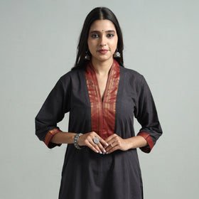 Dark Grey - Dharwad Cotton Straight Kurta