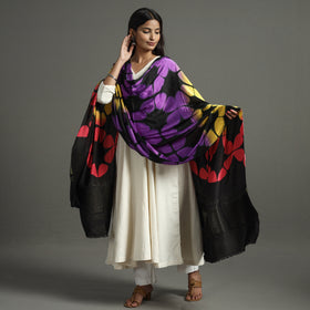 Shibori Clamp Dyed Modal Silk Dupatta with Zari Border 29 