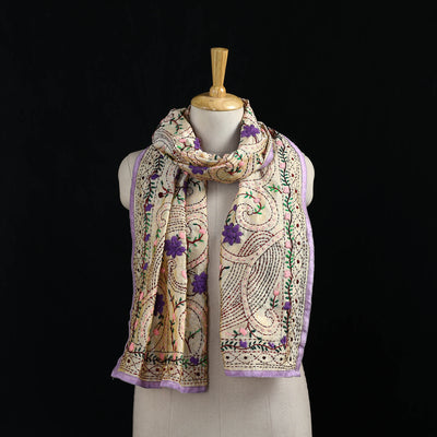 Ranihati Chanderi Silk Hand Embroidered Stole 63