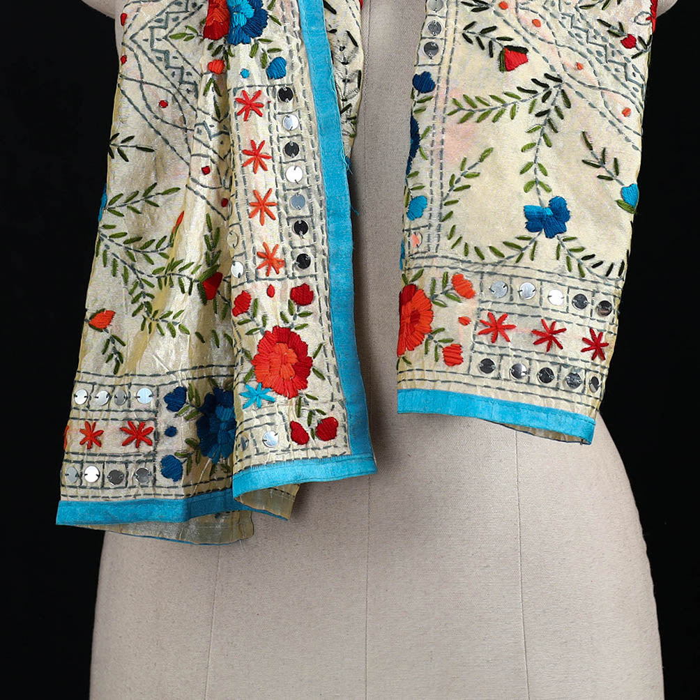 Ranihati Chanderi Silk Hand Embroidered Stole 64