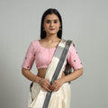 Pink - Hand Embroidery Cotton Blouse 04