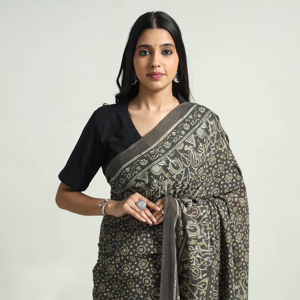 ajrakh saree