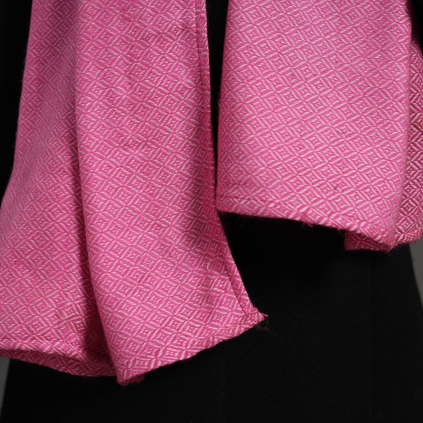 Pink - Handcrafted Patchwork Woollen Stole 15