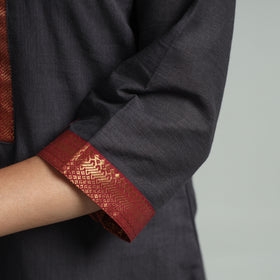 Dark Grey - Dharwad Cotton Straight Kurta