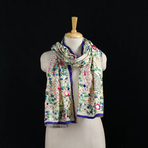 Ranihati Chanderi Silk Hand Embroidered Stole 66