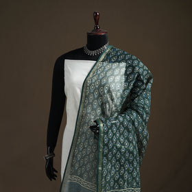 Pipad Hand Block Print Natural Dyed Kota Doria Cotton Dupatta 07