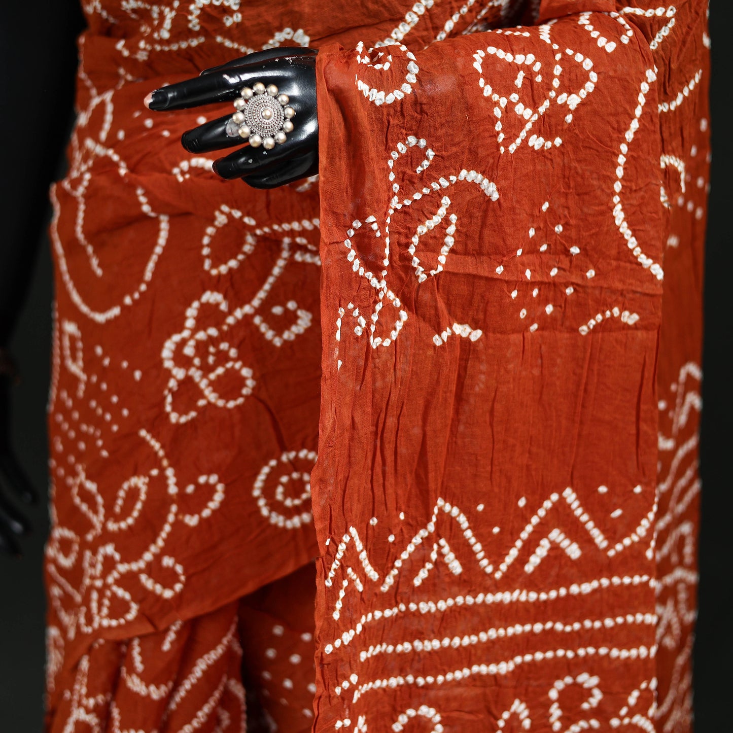 Kutch Bandhani Tie-Dye Cotton Saree 75