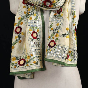 Ranihati Chanderi Silk Hand Embroidered Stole 67