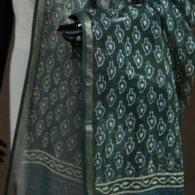 Pipad Hand Block Print Natural Dyed Kota Doria Cotton Dupatta 07