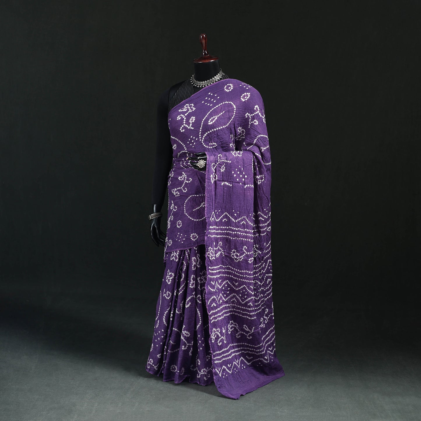Kutch Bandhani Tie-Dye Cotton Saree 76