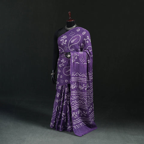 Kutch Bandhani Tie-Dye Cotton Saree 76