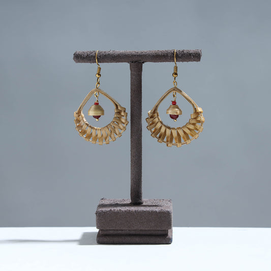 Handcrafted Drop Shaped Bamboo Earrings