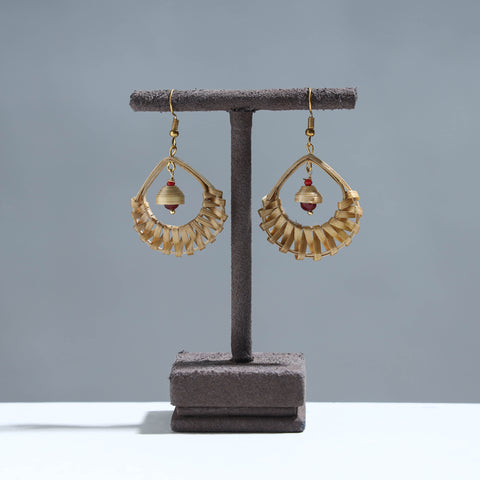  Handcrafted Drop Shaped Bamboo Earrings 