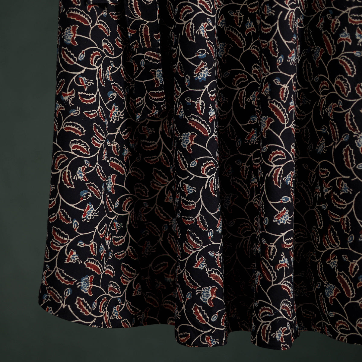 Ajrakh Hand Block Print Cotton Wrap Around Skirt 32