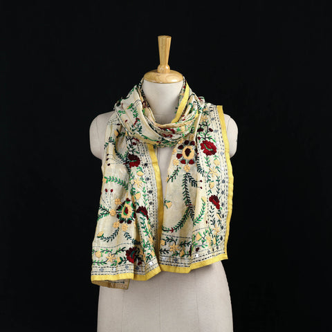 Ranihati Chanderi Silk Hand Embroidered Stole 69