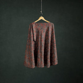 Ajrakh Hand Block Print Cotton Wrap Around Skirt 33