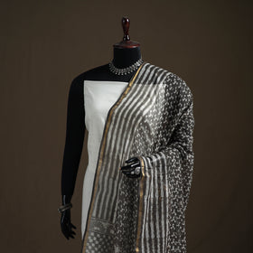 Pipad Hand Block Print Natural Dyed Kota Doria Cotton Dupatta 08