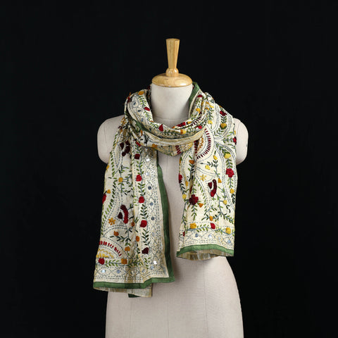 Ranihati Chanderi Silk Hand Embroidered Stole 70