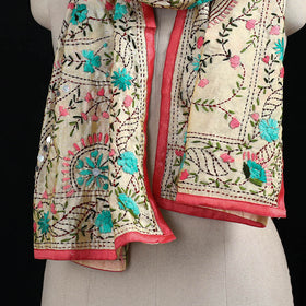 Ranihati Chanderi Silk Hand Embroidered Stole 72